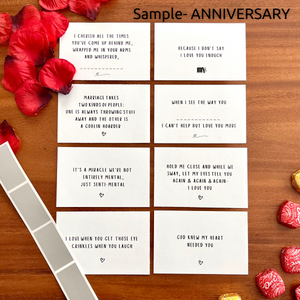 Sample of Anniversary  Love Notes messages.