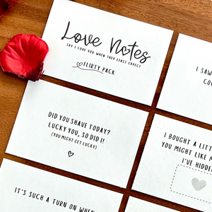 Love Notes Flirty Pack close up. Did you shave today? Lucky you, so did I!